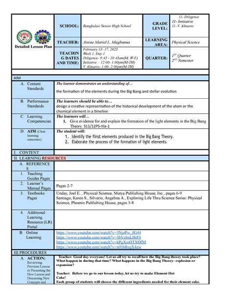 Detailed Lesson Plan 5as .